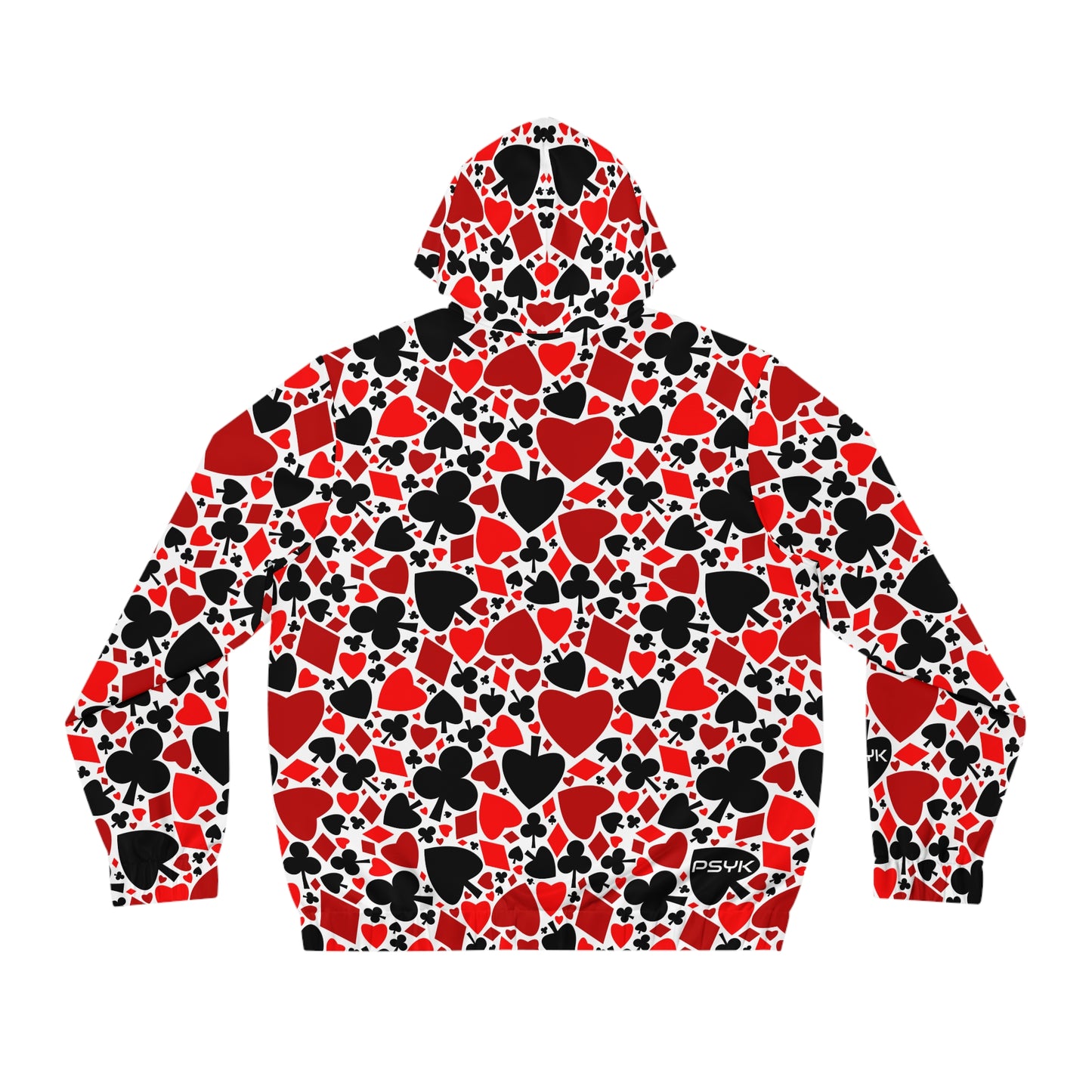 Play Card Pattern Unisex Full-Zip Hoodie