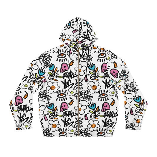 Seamless Pattern Full-Zip Hoodie