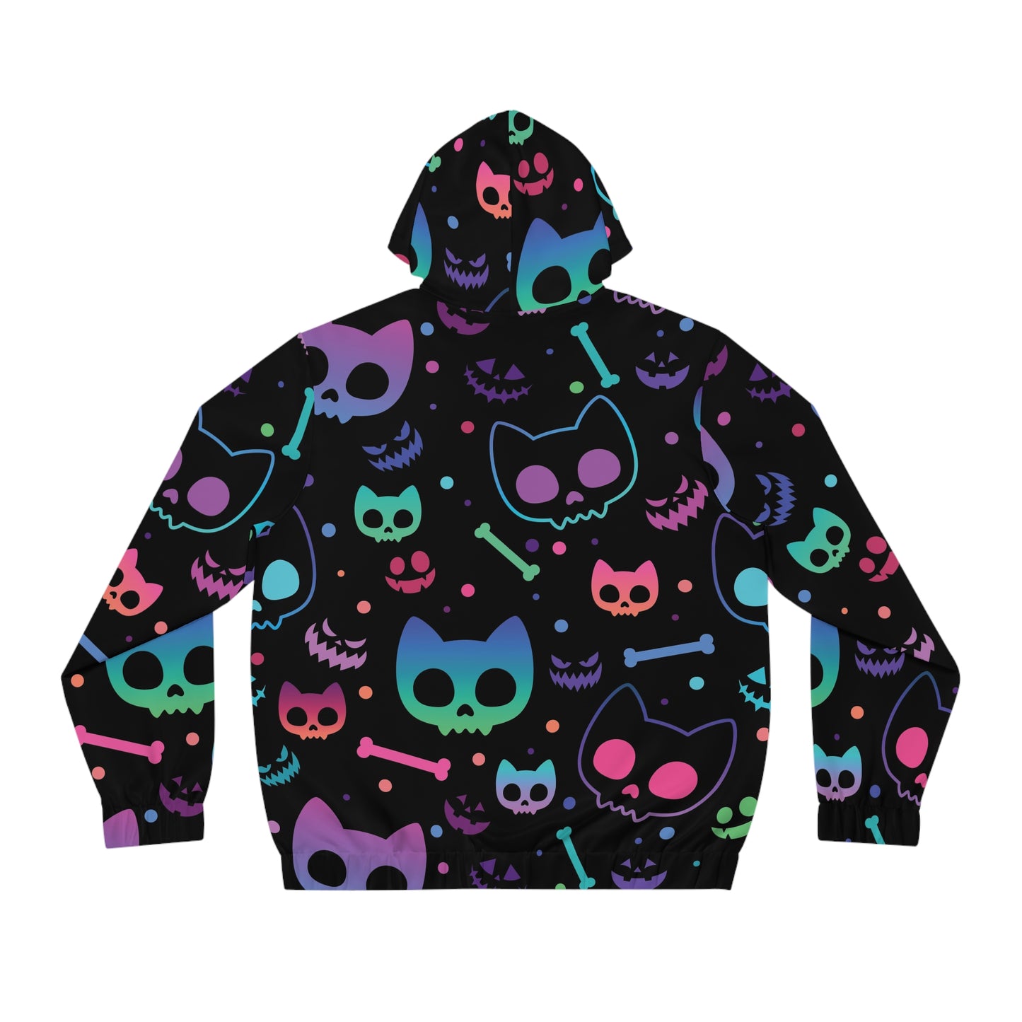 Neon Kitty Skulls Unisex Full-Zip Hoodie